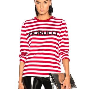 NEW NEVER WORN FIORUCCI RED AND WHITE LONG SLEEVE
